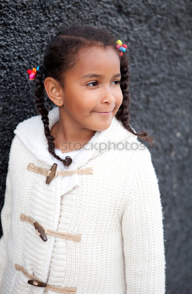 Similar – Young black woman, afro hairstyle, standing in the street