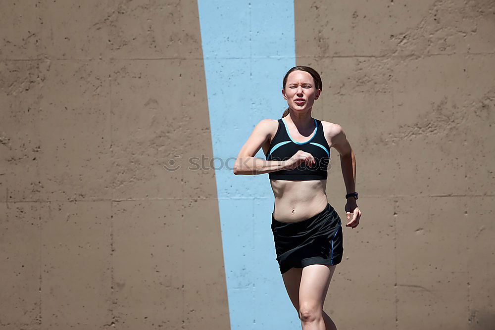 Similar – Image, Stock Photo athletic woman doing her stretching routine