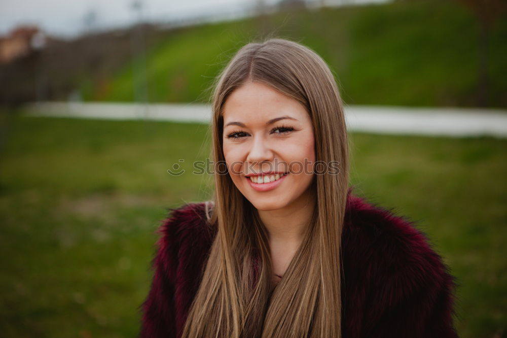 Similar – Image, Stock Photo Pretty blonde girl with fur coat