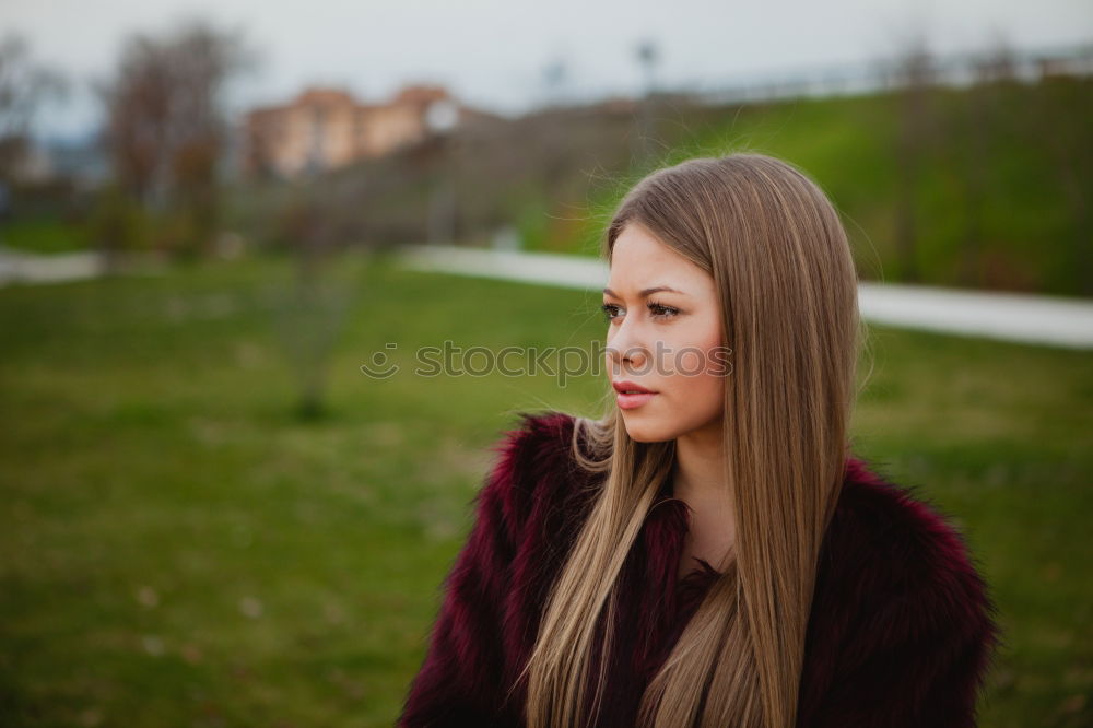 Similar – Image, Stock Photo A pretty girl in the countryside