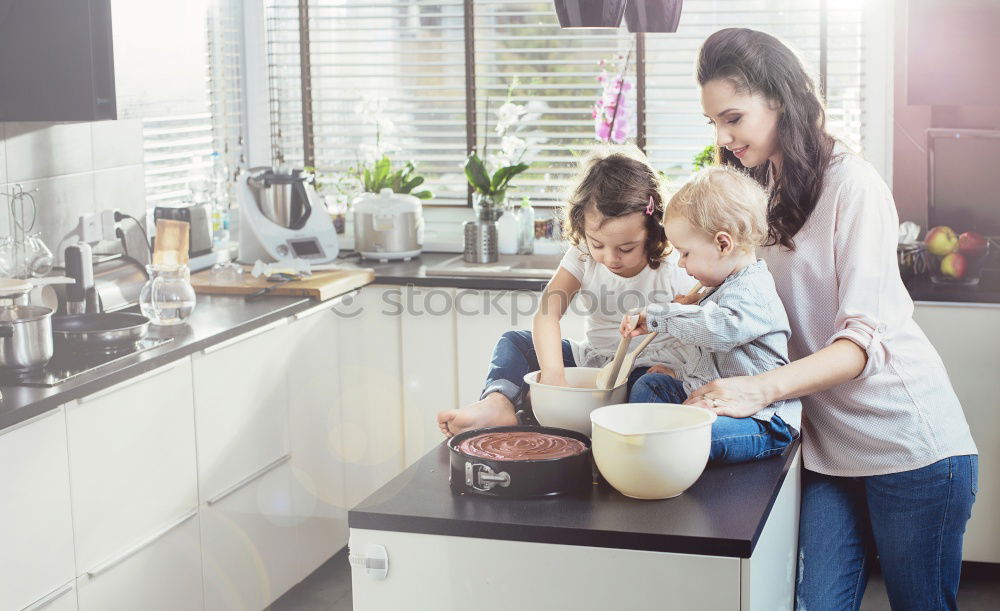 Similar – Image, Stock Photo family having breakfast at home