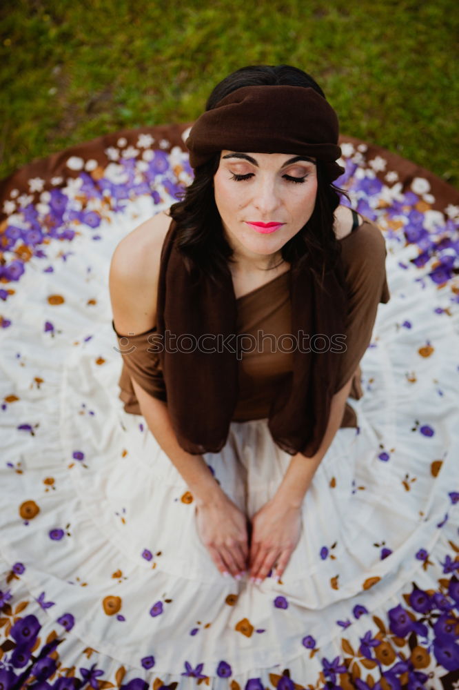 Similar – Portrait of a lovely woman with retro clothes