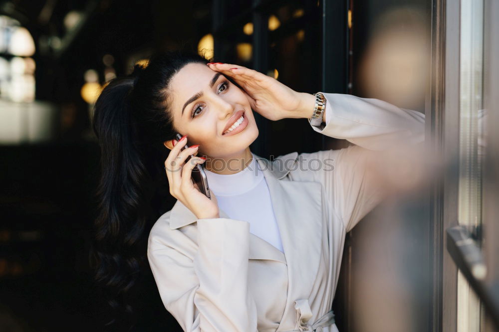 Similar – Image, Stock Photo Young stylish woman on street