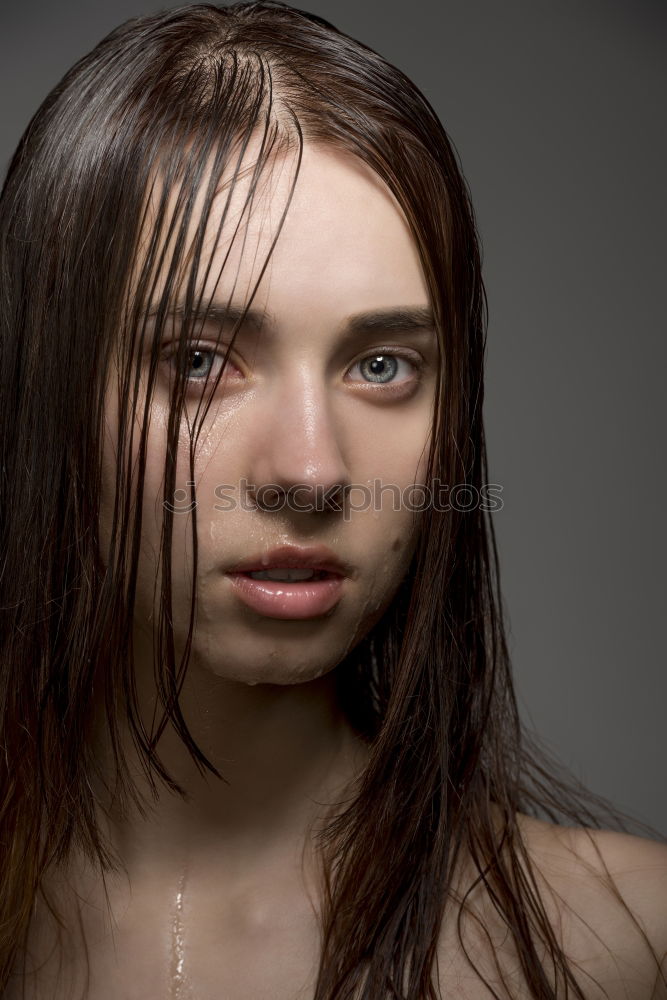 Similar – Image, Stock Photo Woman with sad look