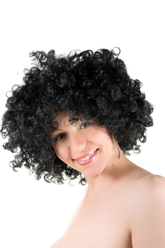 Similar – Image, Stock Photo Woman playing with hair in mall