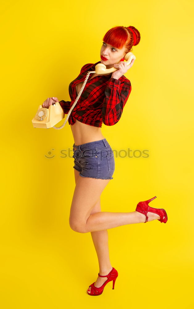 Similar – Image, Stock Photo Pretty woman dancing in studio