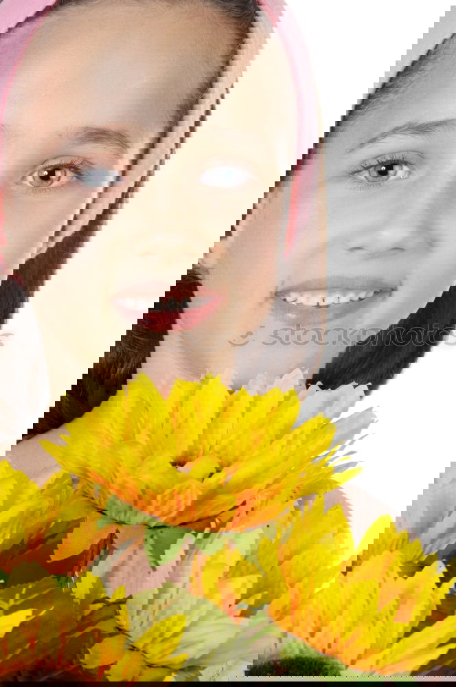 For you! | Girl with dandelion bouquet