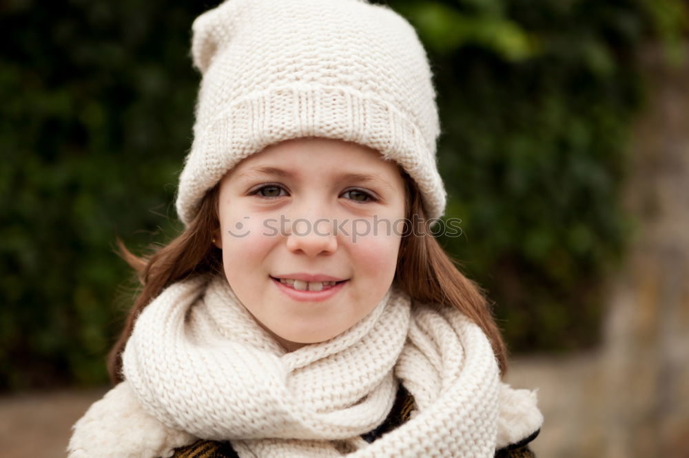 Similar – Image, Stock Photo Pretty girl in a park at winter