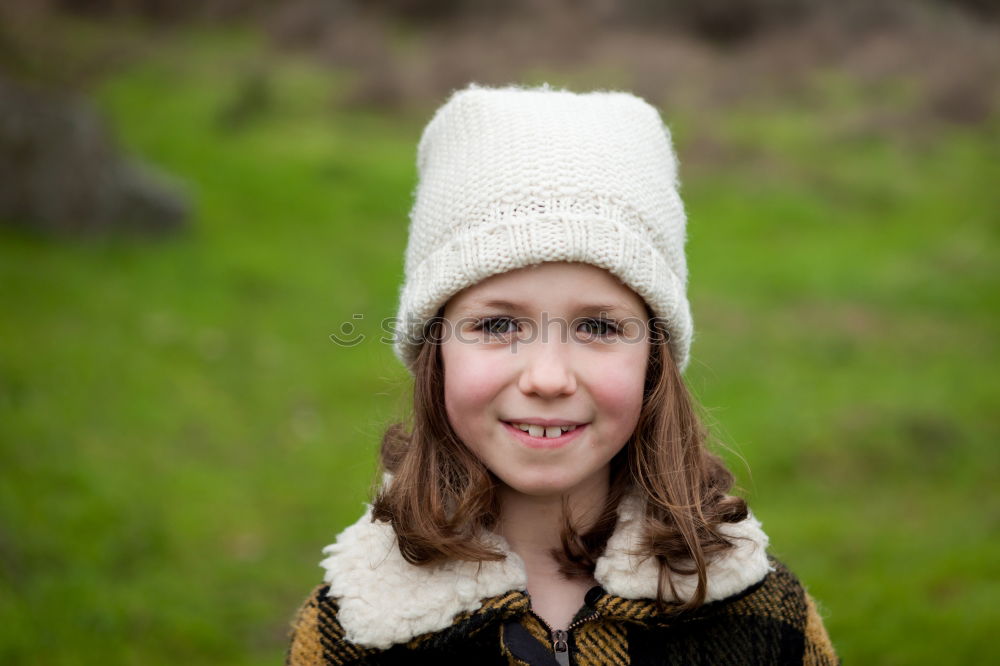 Similar – Image, Stock Photo Pretty girl in a park at winter