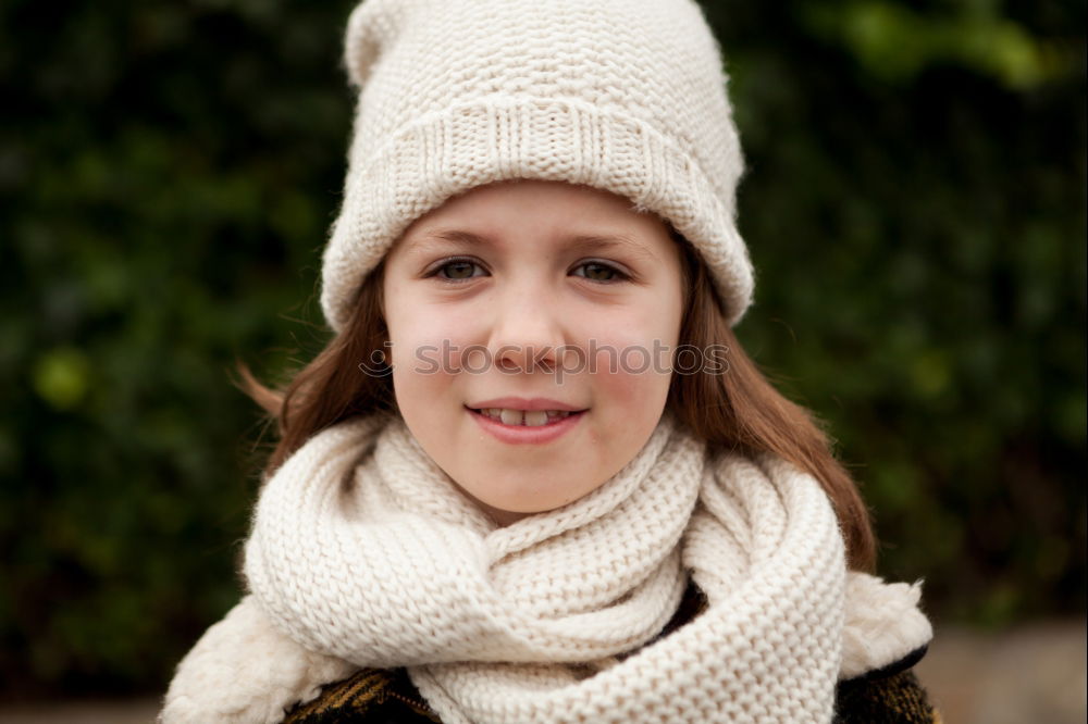 Similar – Image, Stock Photo Pretty girl in a park at winter