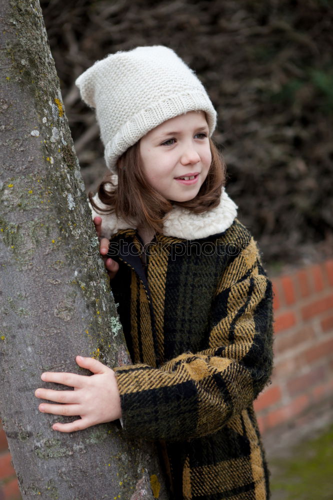 Similar – Image, Stock Photo Pretty girl in a park at winter