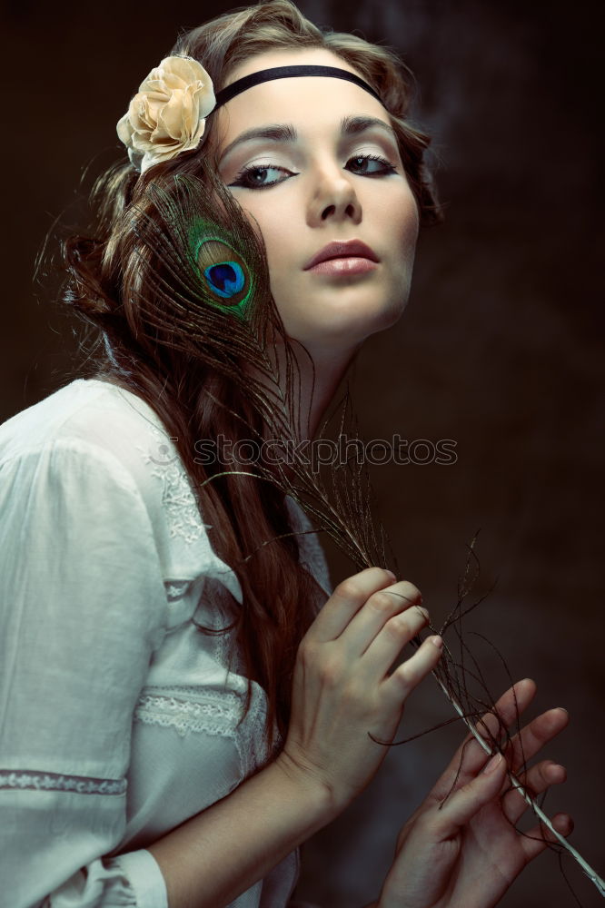 Similar – Image, Stock Photo girl with creative makeup on her face