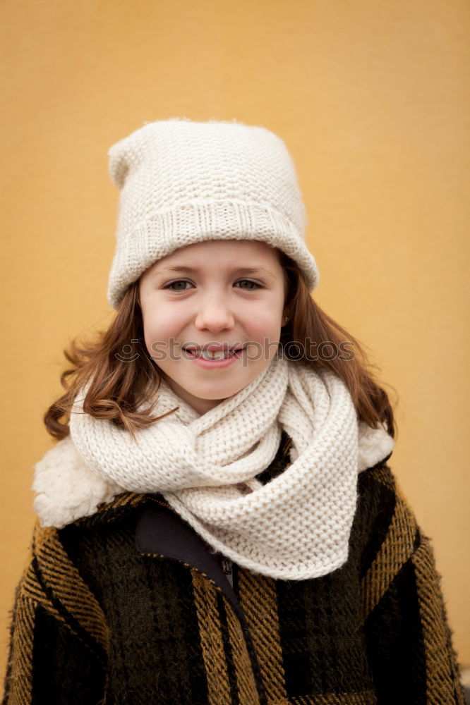 Similar – Image, Stock Photo Beautiful girl with wool hat at winter