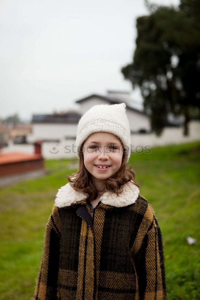 Image, Stock Photo Pretty little girl in the street