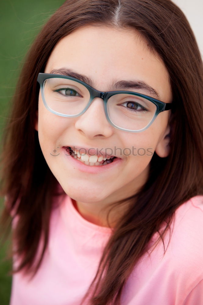 Adorable preteen girl