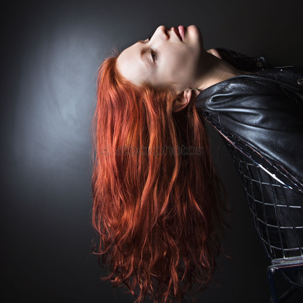 Similar – Image, Stock Photo Artistic portrait of a young woman with an umbrella