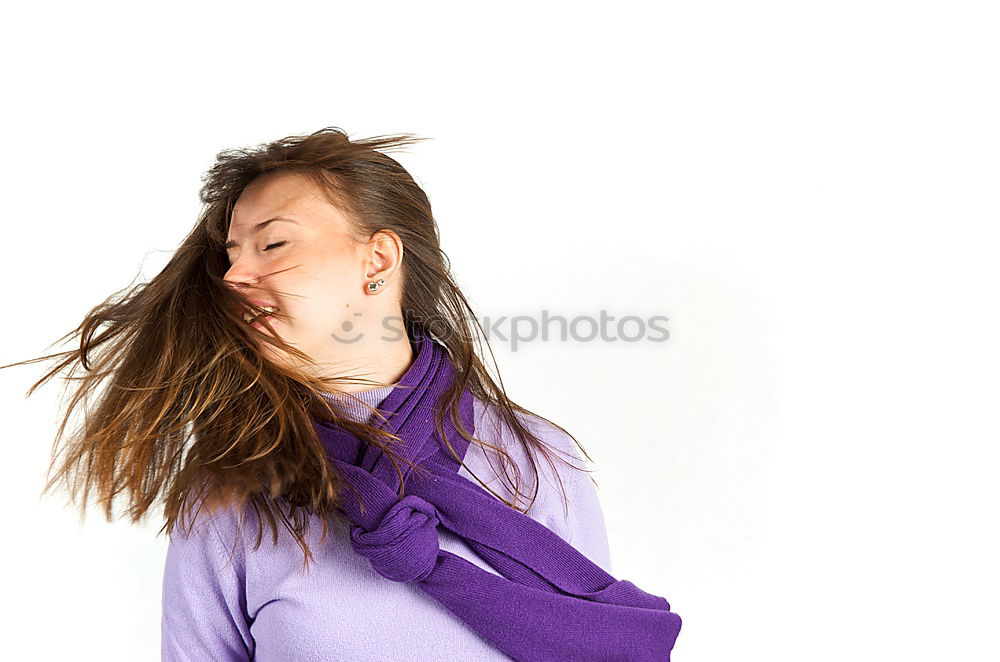 Similar – Woman with flying dreadlocks