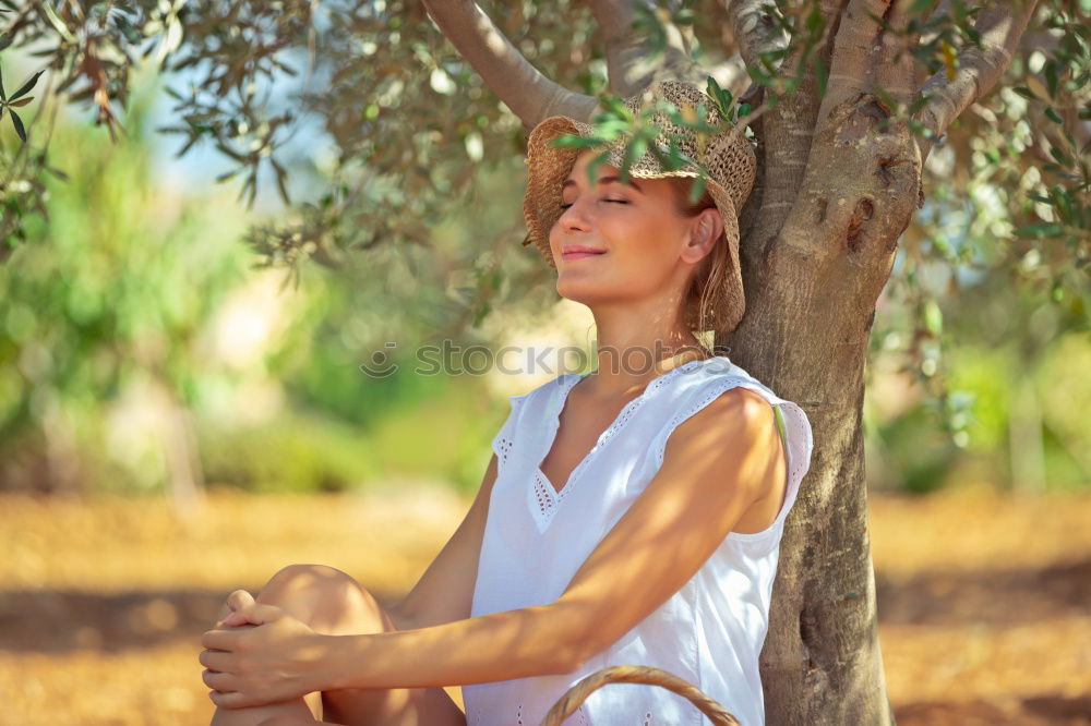 Image, Stock Photo Young woman is packing her backpack during hiking in summer nature. Concepts of adventure, extreme survival, orienteering. Equipments for hike.