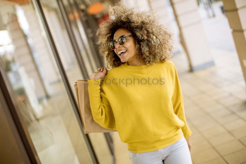 Similar – Image, Stock Photo Young African woman with headphones
