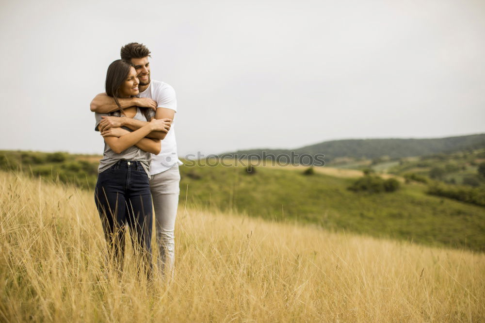 Similar – happy lovers on Holiday in the alps mountains