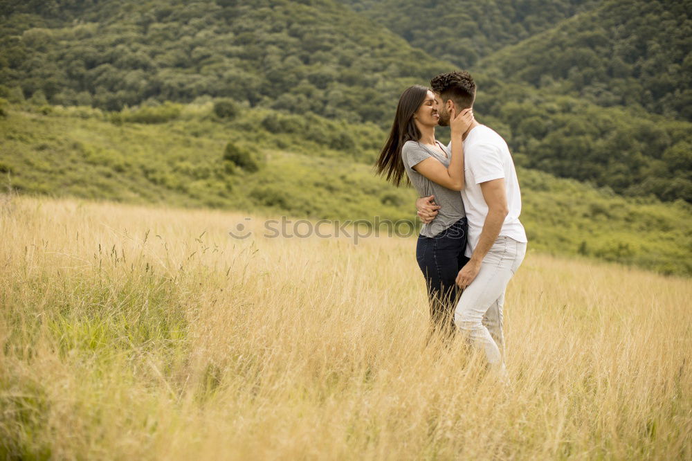 Similar – happy lovers on Holiday in the alps mountains