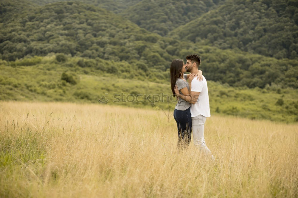 Similar – happy lovers on Holiday in the alps mountains