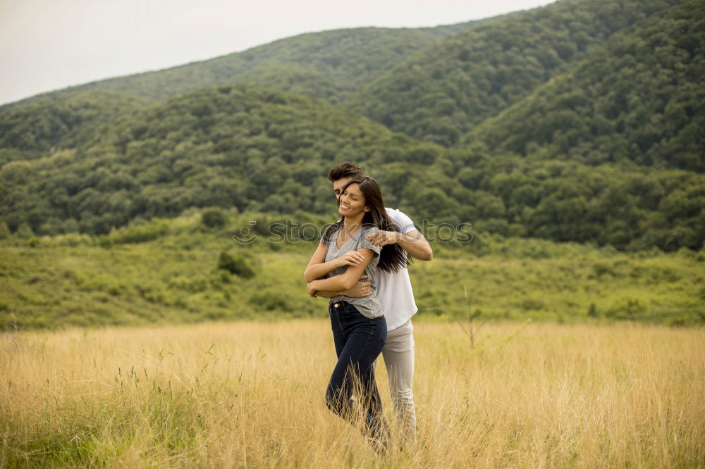 Similar – happy lovers on Holiday in the alps mountains