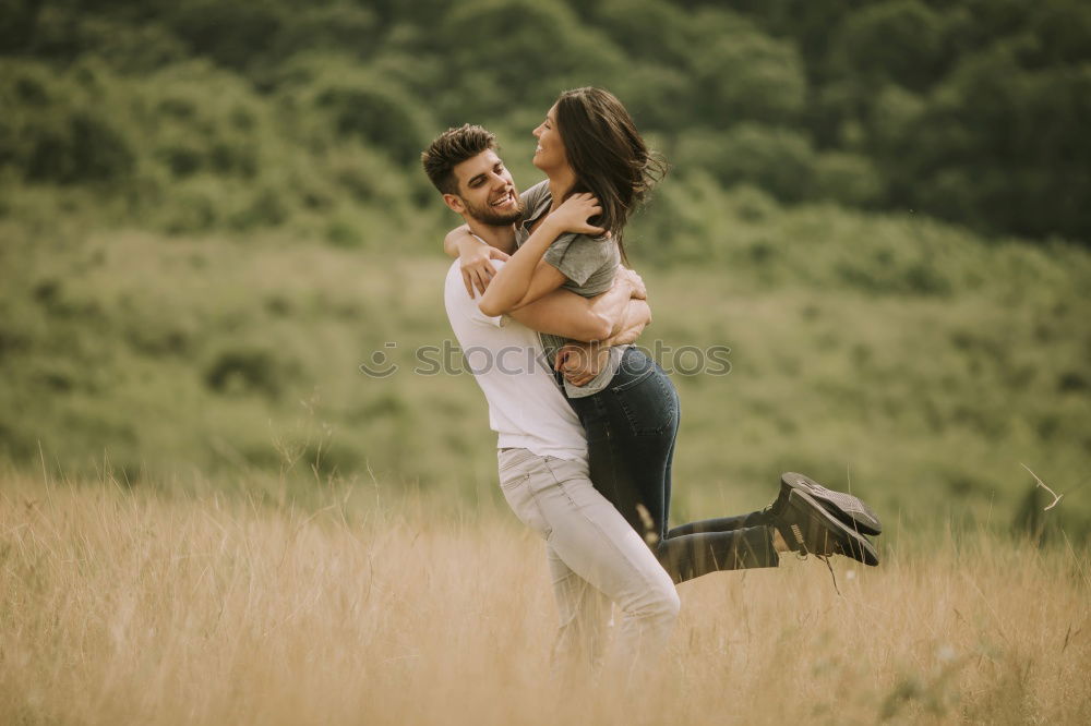 Similar – happy lovers on Holiday in the alps mountains