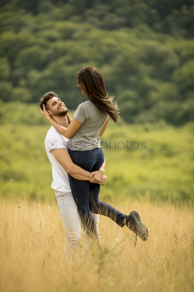 Similar – happy lovers on Holiday in the alps mountains