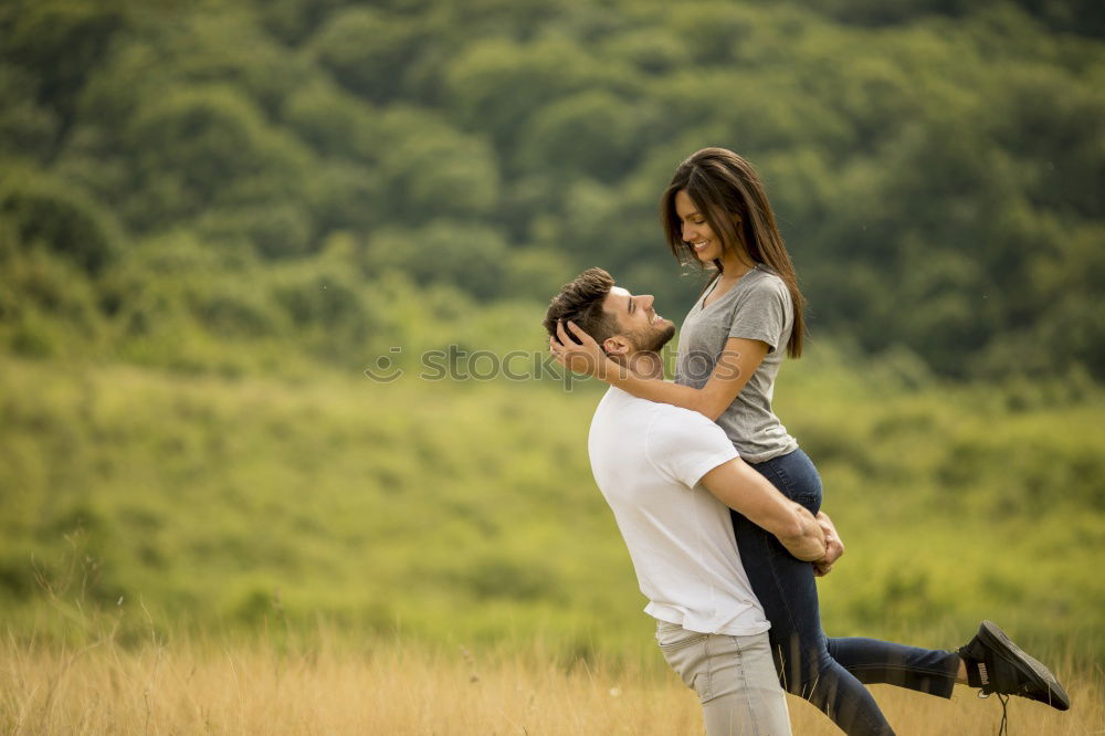 Similar – happy lovers on Holiday in the alps mountains