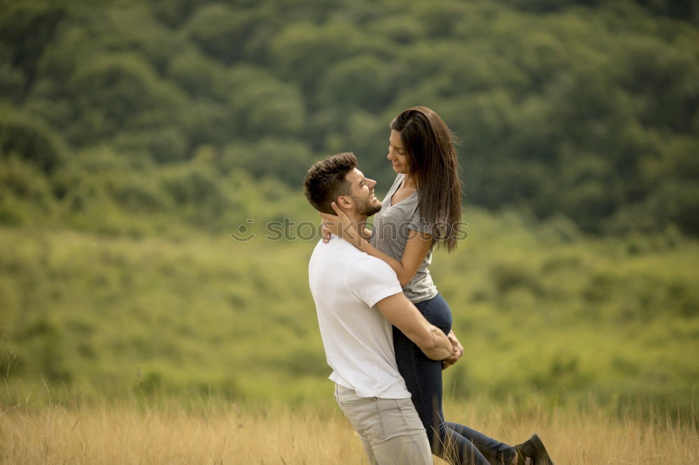 Similar – happy lovers on Holiday in the alps mountains