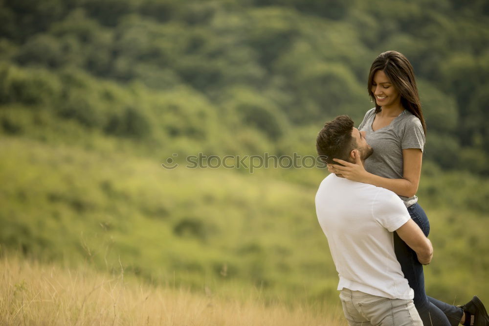 Similar – happy lovers on Holiday in the alps mountains