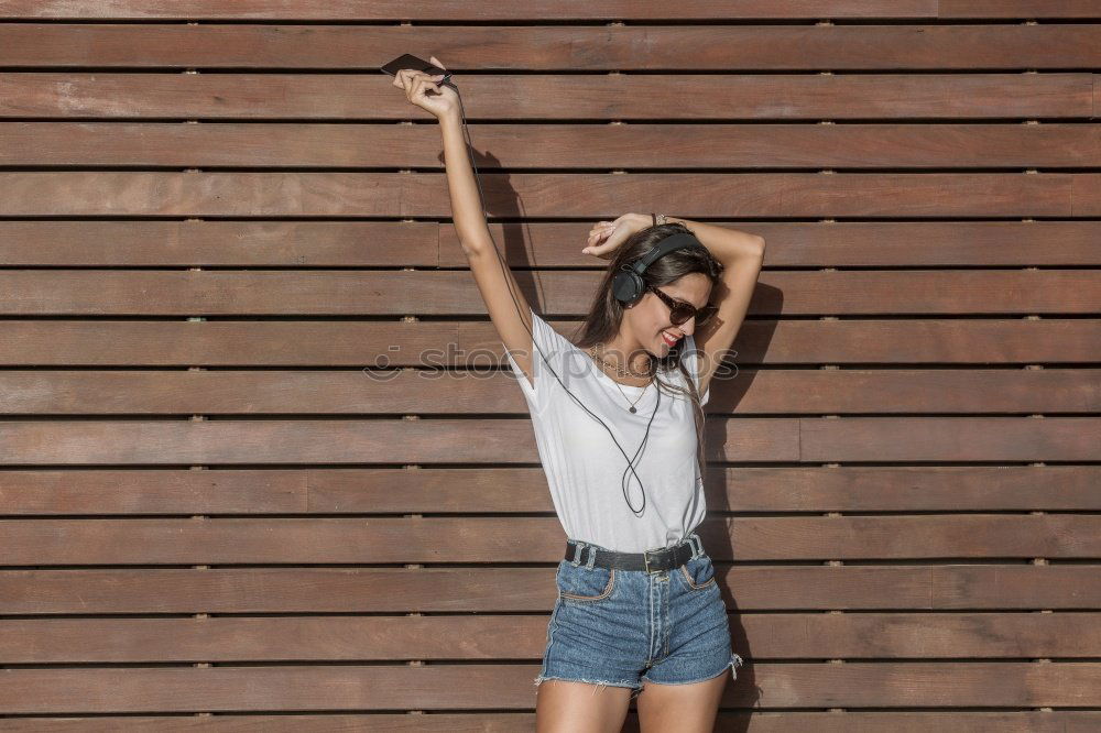 Similar – Young sexy woman against red background