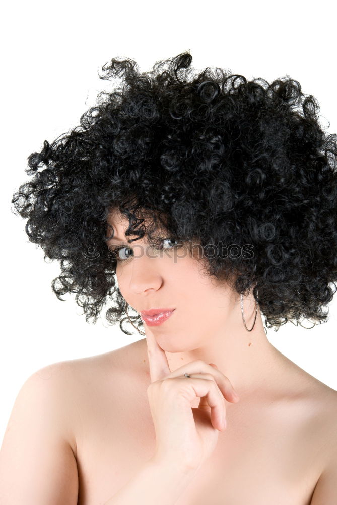Similar – Image, Stock Photo Woman playing with hair in mall