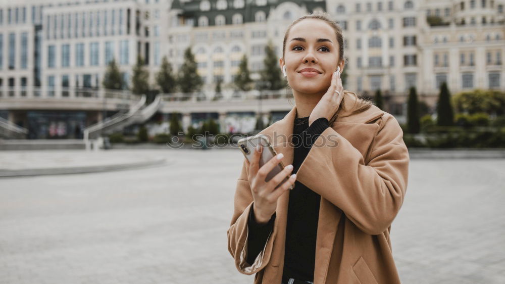 Image, Stock Photo Young stylish woman on street