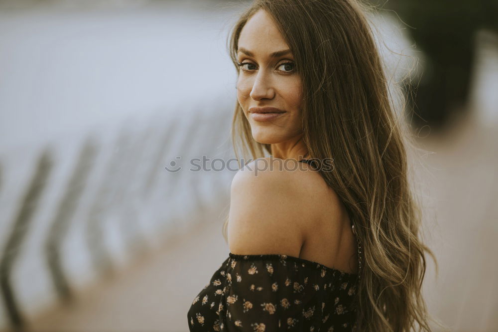 Similar – Image, Stock Photo Young woman wearing casual clothes smiling in urban background