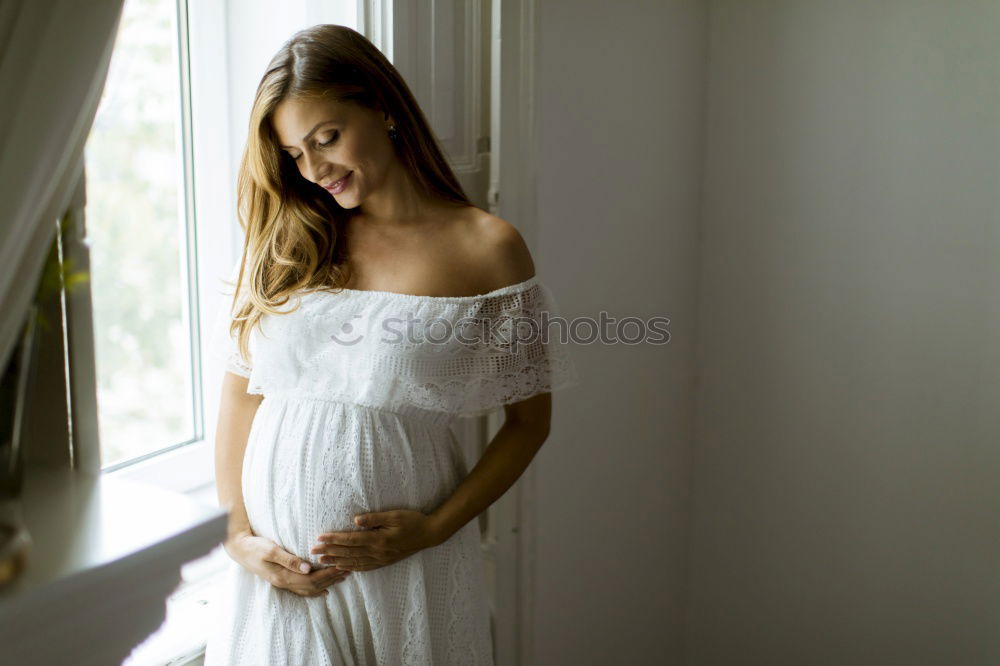 Similar – Image, Stock Photo pregnant Feminine