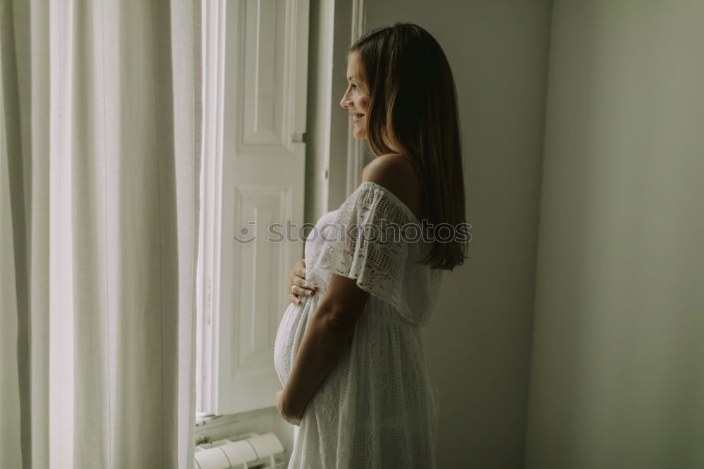 Similar – Image, Stock Photo Pretty woman sitting on couch