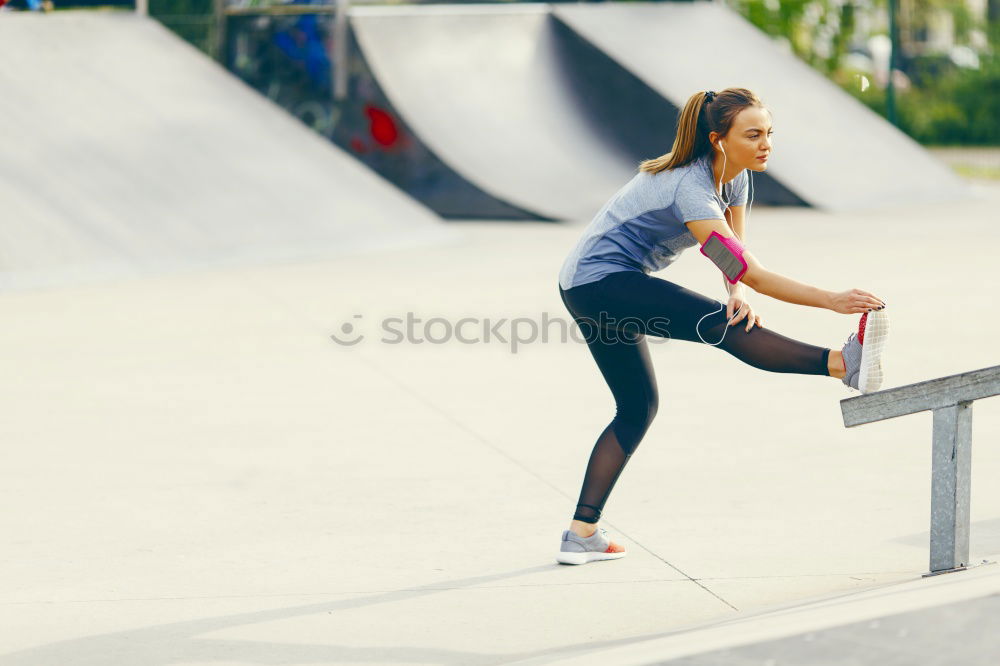 Similar – Image, Stock Photo Skater Girl Skateboarding