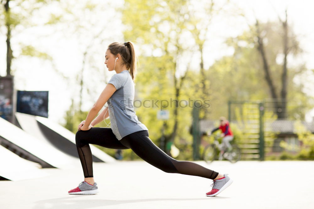 Similar – Image, Stock Photo stretching Lifestyle