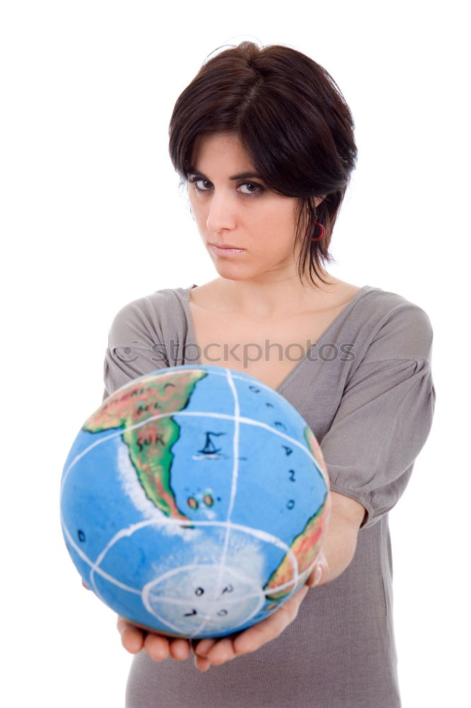 Similar – Image, Stock Photo Teenagers sitting by the map in classroom