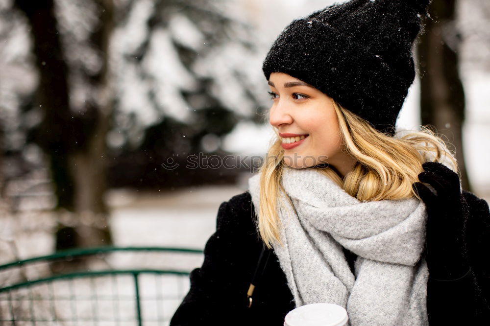 Image, Stock Photo Portrait of blonde girl in the city