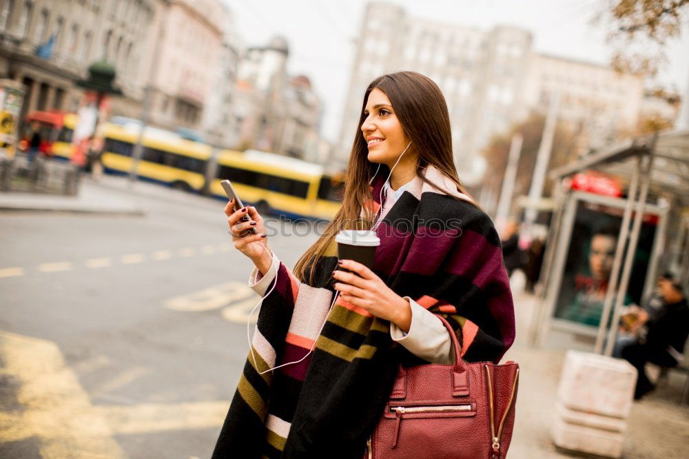 Stylish Woman Taking Selfie at the City Street