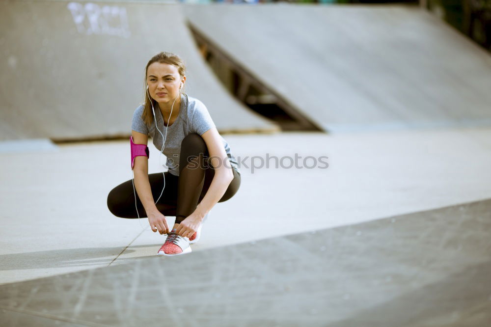 Similar – Image, Stock Photo Sporty woman outdoor sports
