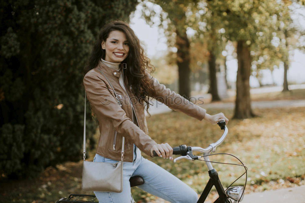 Similar – Image, Stock Photo Cheerful woman in sunset