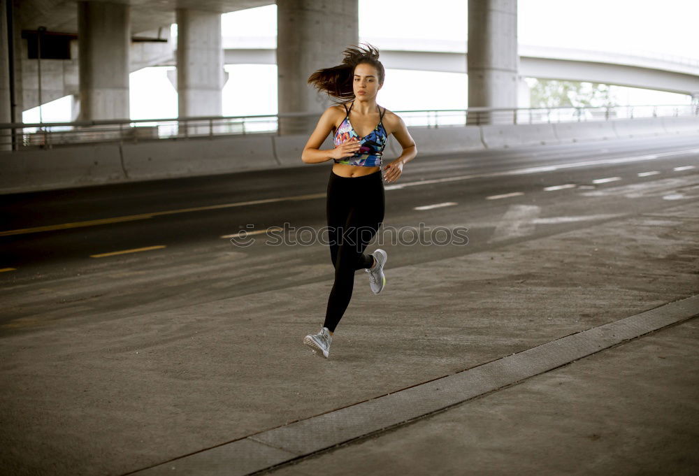 Similar – athletic woman stretching