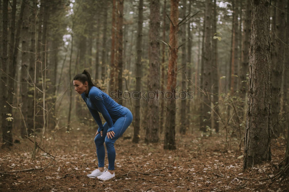 Image, Stock Photo young runner man by the mountain