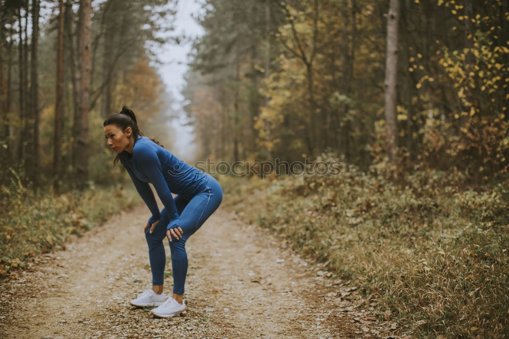 Similar – Image, Stock Photo young runner man by the mountain