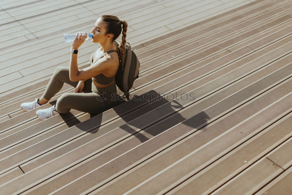 Similar – Image, Stock Photo Girl playing ukulele in garden chair