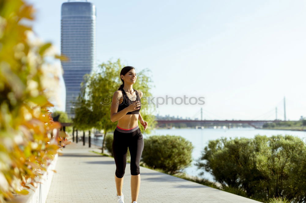 Similar – Image, Stock Photo female runner portrait